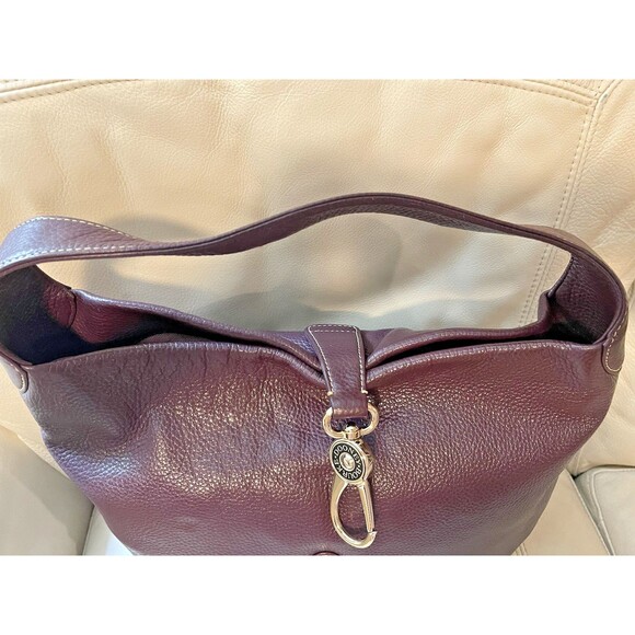 Dooney & Bourke Logo Lock Shoulder Bag with Matching Kisslock Wallet Purple - Picture 9 of 16